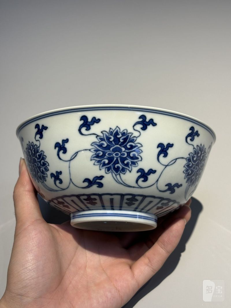    清道光 青花缠枝莲纹碗 - 图5